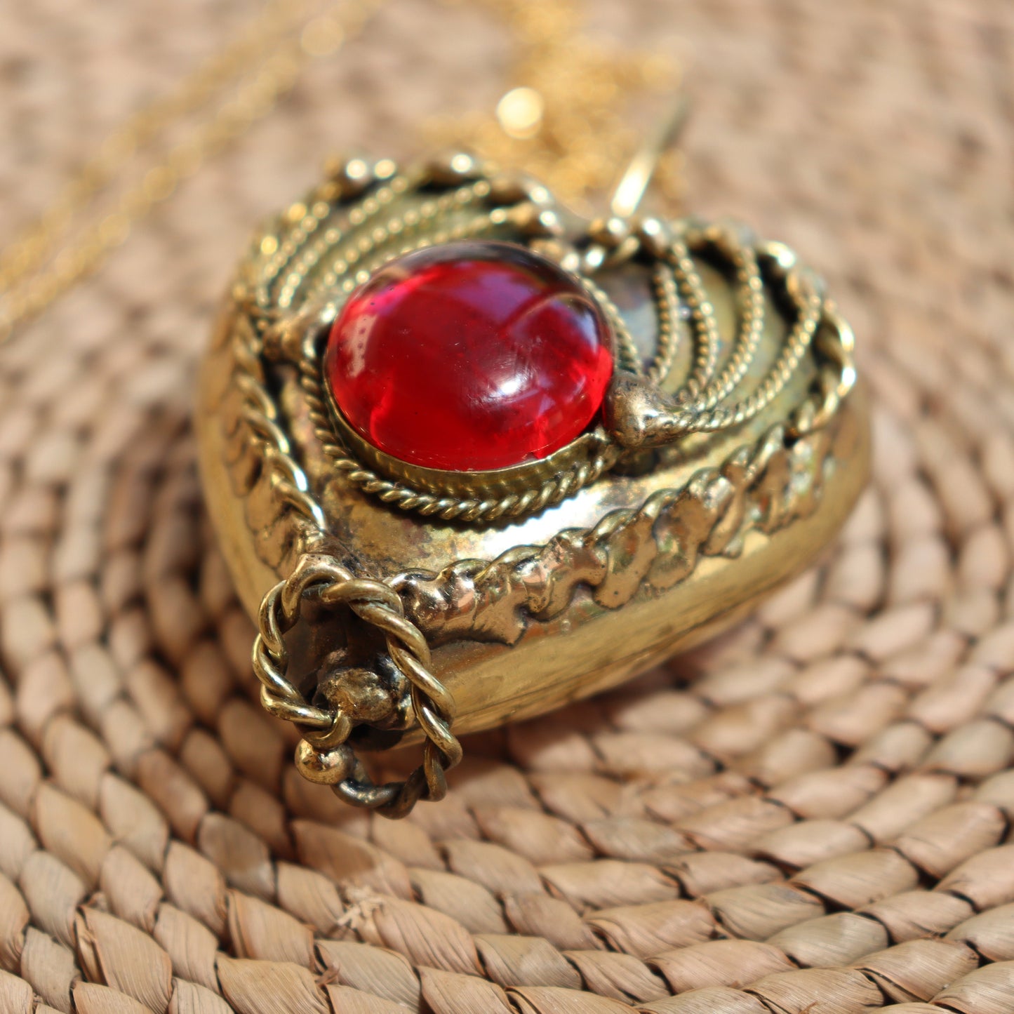 Collana corazon rojo