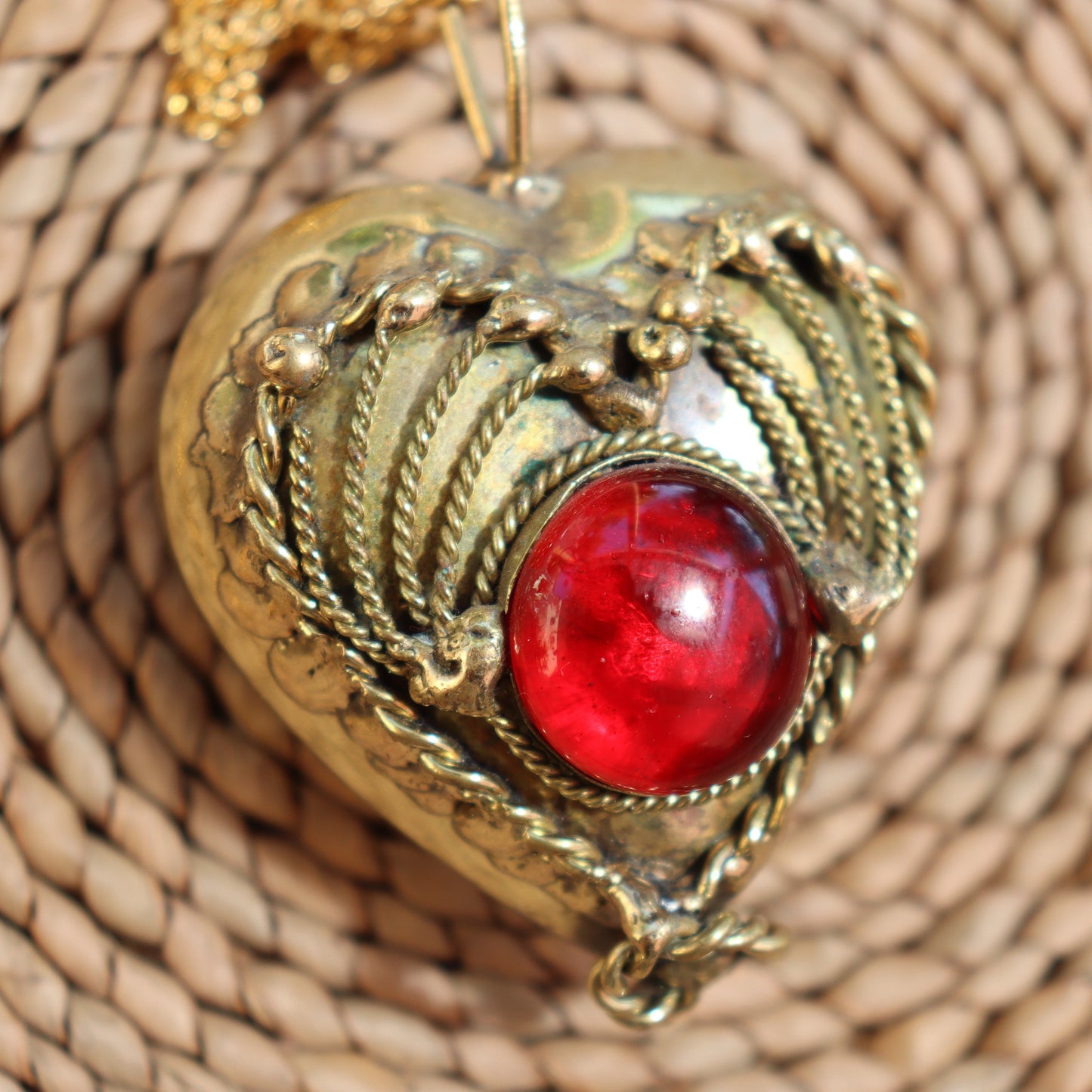 Collana corazon rojo